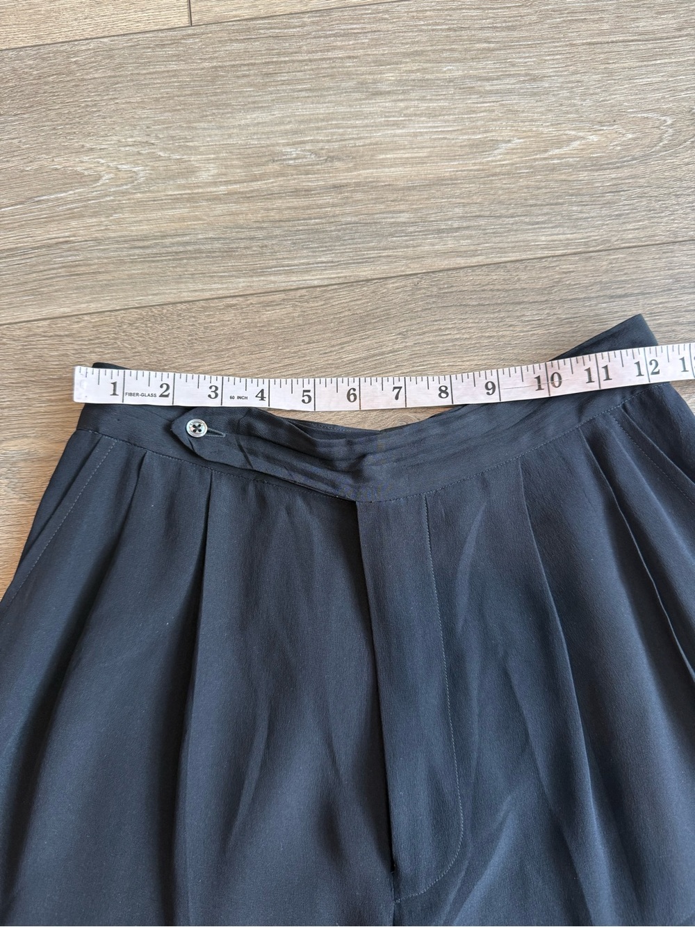 Ralph Lauren Black Wide-Leg Silk Trouser Pants US 6 / UK 10 - Picture 11 of 15